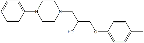 1-(4-methylphenoxy)-3-(4-phenyl-1-piperazinyl)-2-propanol Struktur