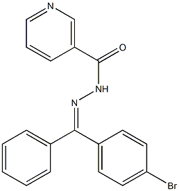 N'-[(4-bromophenyl)(phenyl)methylene]nicotinohydrazide Struktur