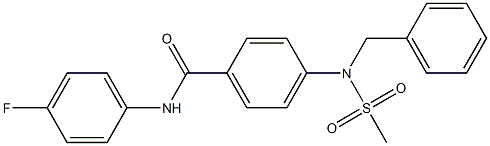 N-(4-fluorophenyl)-4-[(methylsulfonyl)(phenylmethyl)amino]benzamide Struktur