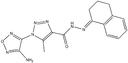 1-(4-amino-1,2,5-oxadiazol-3-yl)-N'-(3,4-dihydro-1(2H)-naphthalenylidene)-5-methyl-1H-1,2,3-triazole-4-carbohydrazide Struktur