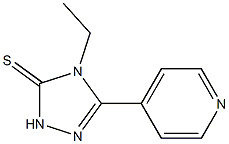 4-ethyl-5-(4-pyridinyl)-2,4-dihydro-3H-1,2,4-triazole-3-thione Struktur