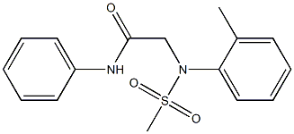 2-[2-methyl(methylsulfonyl)anilino]-N-phenylacetamide Struktur