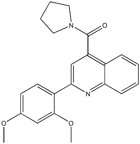 2-(2,4-dimethoxyphenyl)-4-(1-pyrrolidinylcarbonyl)quinoline Struktur