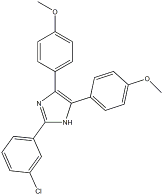 2-(3-chlorophenyl)-4,5-bis[4-(methyloxy)phenyl]-1H-imidazole Struktur