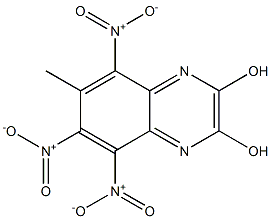 5,6,8-trisnitro-7-methyl-2,3-quinoxalinediol Struktur