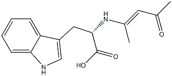 N-(1-methyl-3-oxo-1-butenyl)tryptophan Struktur