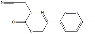 (5-(4-methylphenyl)-2-oxo-2H-1,3,4-thiadiazin-3(6H)-yl)acetonitrile Struktur