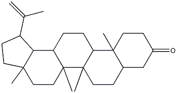 1-isopropenyl-3a,5a,5b,11a-tetramethylicosahydro-9H-cyclopenta[a]chrysen-9-one Struktur