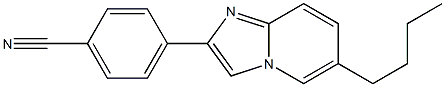 4-(6-butylimidazo[1,2-a]pyridin-2-yl)benzonitrile Struktur