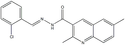 N'-(2-chlorobenzylidene)-2,6-dimethyl-3-quinolinecarbohydrazide Struktur