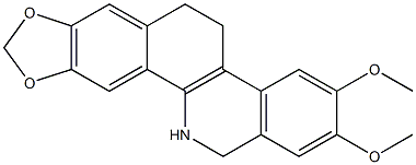 2,3-dimethoxy-5,6,12,13-tetrahydro[1,3]benzodioxolo[5,6-c]phenanthridine Struktur