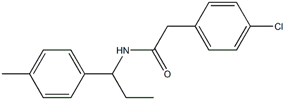 2-(4-chlorophenyl)-N-[1-(4-methylphenyl)propyl]acetamide Struktur