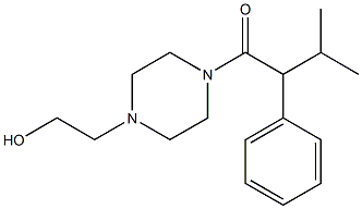 2-[4-(3-methyl-2-phenylbutanoyl)-1-piperazinyl]ethanol Struktur