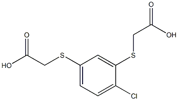 ({3-[(carboxymethyl)sulfanyl]-4-chlorophenyl}sulfanyl)acetic acid Struktur