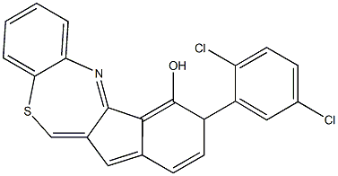 6-(2,5-dichlorophenyl)-6H-indeno[2,1-c][1,5]benzothiazepin-7-ol Struktur