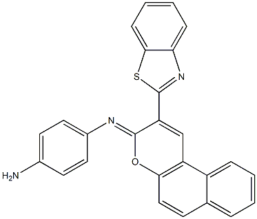 N-(4-aminophenyl)-N-[2-(1,3-benzothiazol-2-yl)-3H-benzo[f]chromen-3-ylidene]amine Struktur