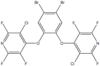 3-chloro-4-{4,5-dibromo-2-[(3-chloro-2,5,6-trifluoro-4-pyridinyl)oxy]phenoxy}-2,5,6-trifluoropyridine Struktur