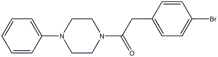 1-[(4-bromophenyl)acetyl]-4-phenylpiperazine Struktur