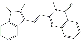 2-[2-(1,2-dimethyl-1H-indol-3-yl)vinyl]-3-methyl-4(3H)-quinazolinone Struktur