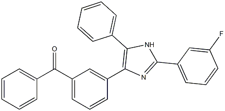 {3-[2-(3-fluorophenyl)-5-phenyl-1H-imidazol-4-yl]phenyl}(phenyl)methanone Struktur