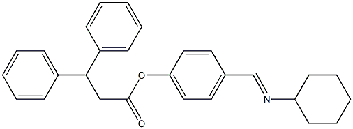 4-[(cyclohexylimino)methyl]phenyl 3,3-diphenylpropanoate Struktur