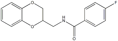 N-(2,3-dihydro-1,4-benzodioxin-2-ylmethyl)-4-fluorobenzamide Struktur