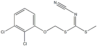 (2,3-dichlorophenoxy)methyl methyl cyanodithioimidocarbonate Struktur