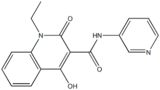 1-ethyl-4-hydroxy-2-oxo-N-(3-pyridinyl)-1,2-dihydro-3-quinolinecarboxamide Struktur