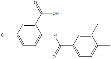 5-chloro-2-[(3,4-dimethylbenzoyl)amino]benzoic acid Struktur