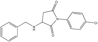 1-(4-chlorophenyl)-3-[(phenylmethyl)amino]pyrrolidine-2,5-dione Struktur