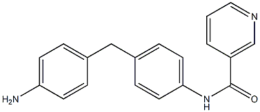 N-[4-(4-aminobenzyl)phenyl]nicotinamide Struktur