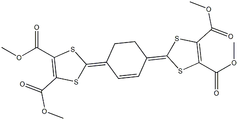 dimethyl 2-{4-[4,5-bis(methoxycarbonyl)-1,3-dithiol-2-ylidene]-2-cyclohexen-1-ylidene}-1,3-dithiole-4,5-dicarboxylate Struktur