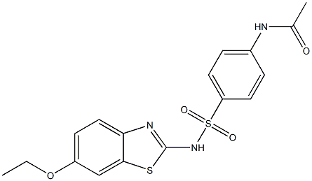 N-(4-{[(6-ethoxy-1,3-benzothiazol-2-yl)amino]sulfonyl}phenyl)acetamide Struktur