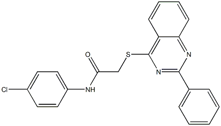 N-(4-chlorophenyl)-2-[(2-phenyl-4-quinazolinyl)sulfanyl]acetamide Struktur