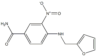 4-[(2-furylmethyl)amino]-3-nitrobenzamide Struktur