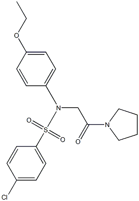 4-chloro-N-(4-ethoxyphenyl)-N-[2-oxo-2-(1-pyrrolidinyl)ethyl]benzenesulfonamide Struktur