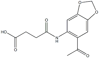 4-[(6-acetyl-1,3-benzodioxol-5-yl)amino]-4-oxobutanoic acid Struktur