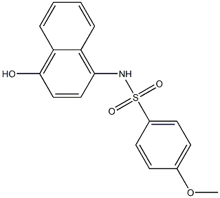 N-(4-hydroxy-1-naphthyl)-4-methoxybenzenesulfonamide Struktur