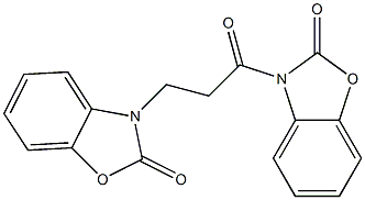 3-[3-(2-oxo-1,3-benzoxazol-3(2H)-yl)propanoyl]-1,3-benzoxazol-2(3H)-one Struktur