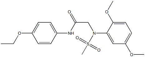 2-[2,5-dimethoxy(methylsulfonyl)anilino]-N-(4-ethoxyphenyl)acetamide Struktur