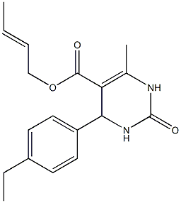 2-butenyl 4-(4-ethylphenyl)-6-methyl-2-oxo-1,2,3,4-tetrahydro-5-pyrimidinecarboxylate Struktur