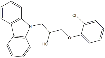 1-(9H-carbazol-9-yl)-3-(2-chlorophenoxy)-2-propanol Struktur