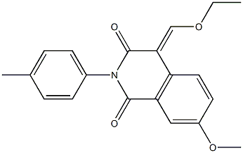 4-(ethoxymethylene)-7-methoxy-2-(4-methylphenyl)-1,3(2H,4H)-isoquinolinedione Struktur