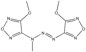 3-methoxy-4-[3-(4-methoxy-1,2,5-oxadiazol-3-yl)-1-methyl-2-triazenyl]-1,2,5-oxadiazole Struktur