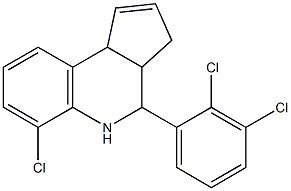 6-chloro-4-(2,3-dichlorophenyl)-3a,4,5,9b-tetrahydro-3H-cyclopenta[c]quinoline Struktur