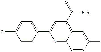 2-(4-chlorophenyl)-6-methyl-4-quinolinecarboxamide Struktur