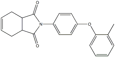 2-[4-(2-methylphenoxy)phenyl]-3a,4,7,7a-tetrahydro-1H-isoindole-1,3(2H)-dione Struktur