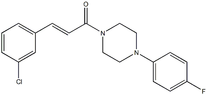 1-[3-(3-chlorophenyl)acryloyl]-4-(4-fluorophenyl)piperazine Struktur