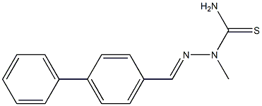 [1,1'-biphenyl]-4-carbaldehyde N-methylthiosemicarbazone Struktur