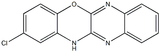 2-chloro-12H-quinoxalino[2,3-b][1,4]benzoxazine Struktur